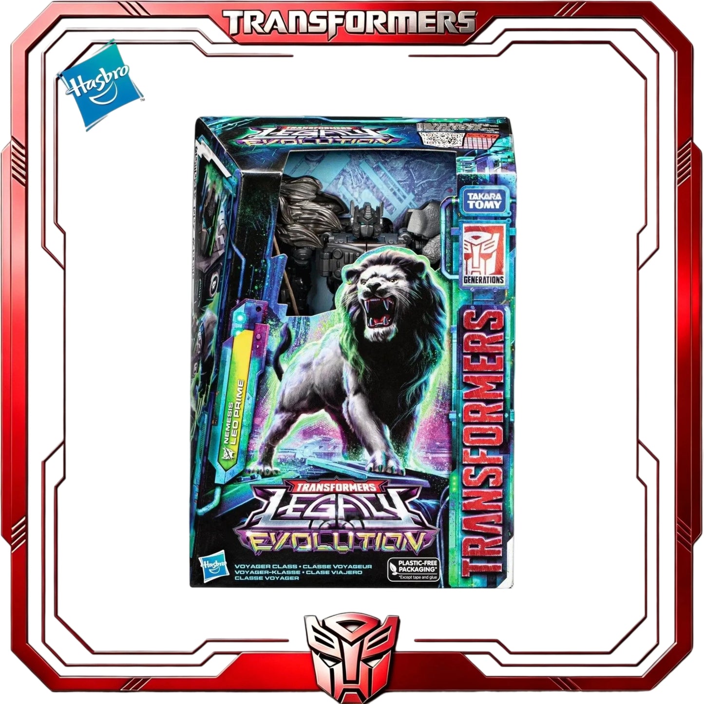 Figurina Transformers Nemesis Leo Prime — Robot leone Maximal da collezione Legacy Evolution