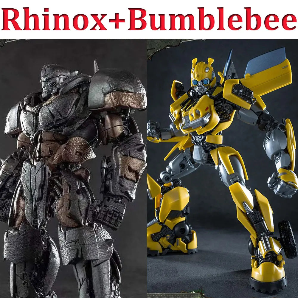 Coppia di statuette Transformers Rhinox e Bumblebee — Alleanza Selvaggia AMK Collector