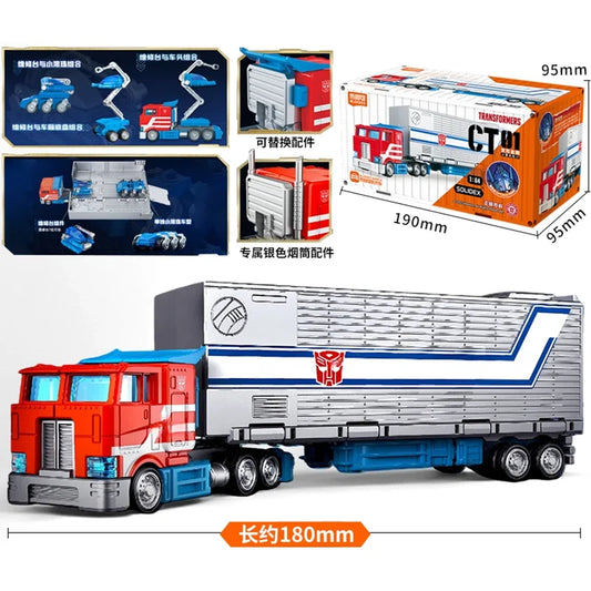 Figurina Transformers Optimus Prime in modalità semi-rimorchio — Edizione CT01 con cabina rossa