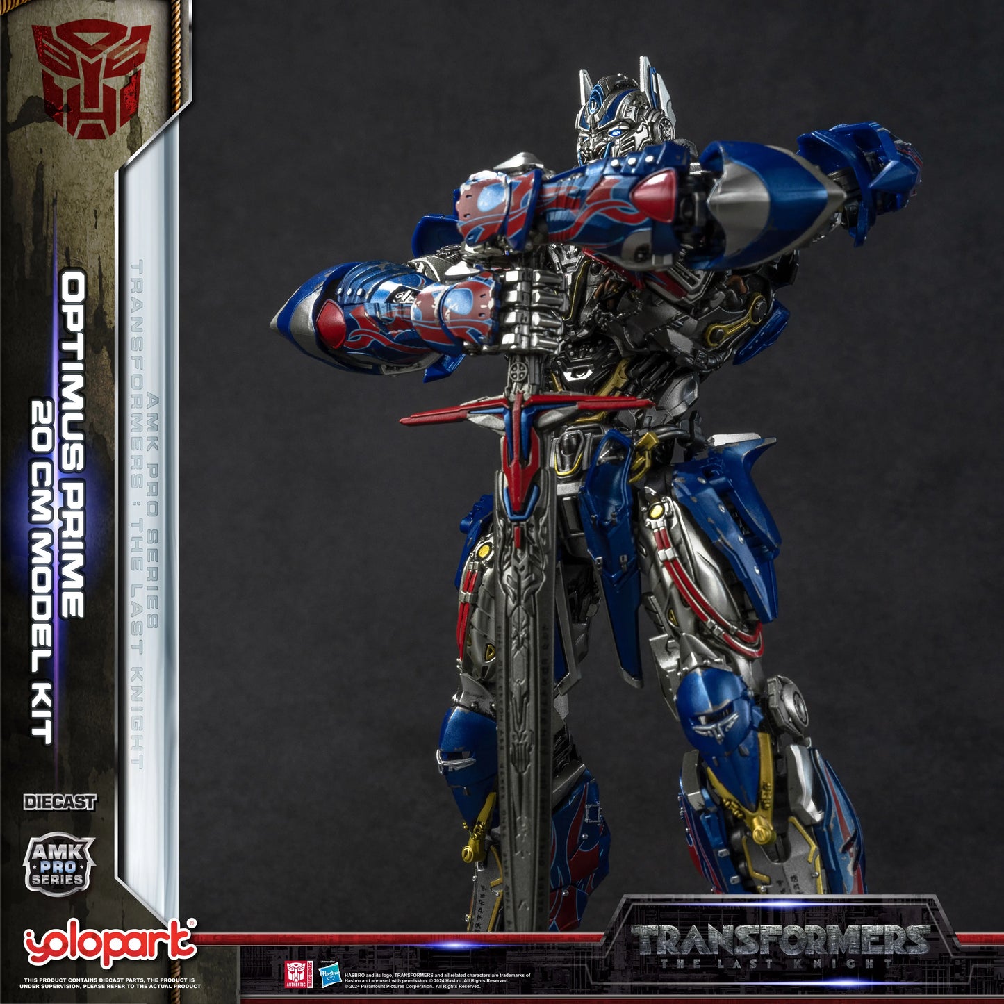 Modellino Transformers Optimus Prime — Kit YOLOPARK The Last Knight da Assemblare 20cm