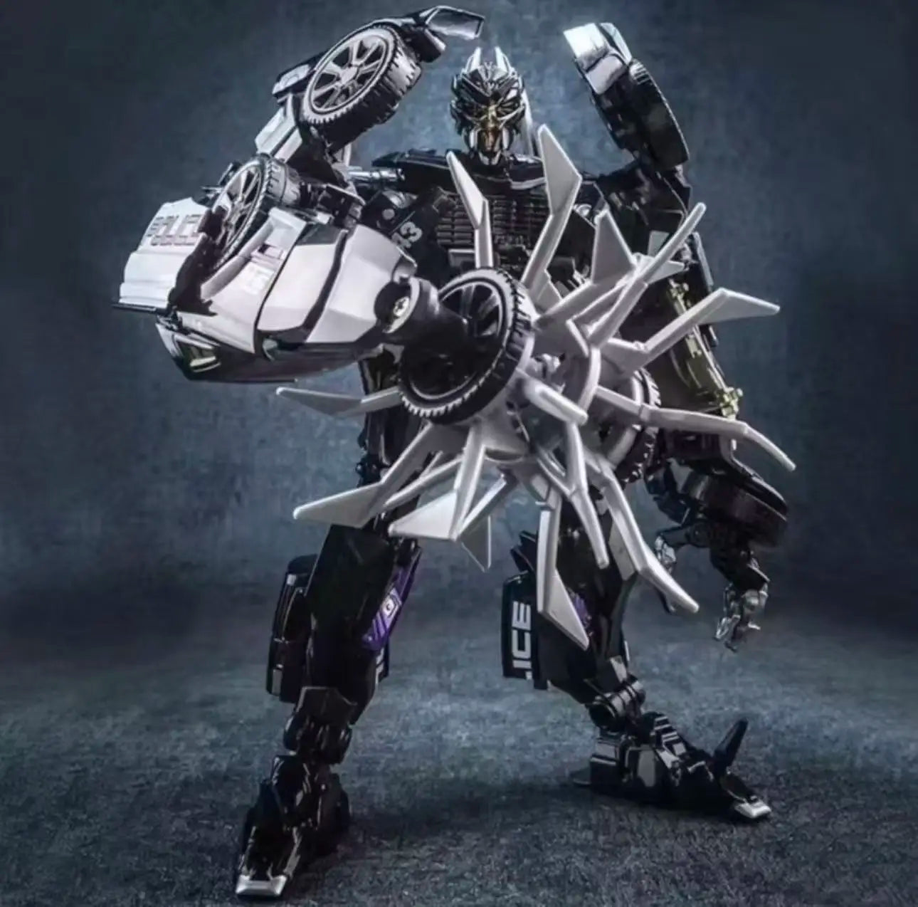 Figurina Transformers Barricade LS02 — Auto della Polizia Nera Modalità Combattimento