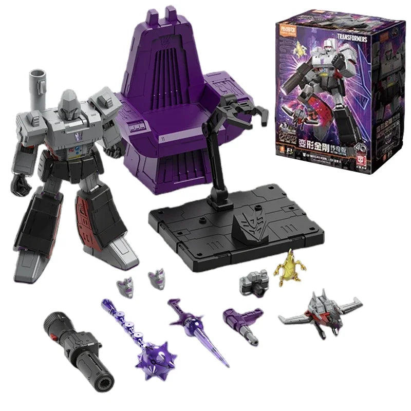 Figurina Transformers Megatron Blitzwing Primo Modello — Mattoncini grigi, cannone a fusione articolato