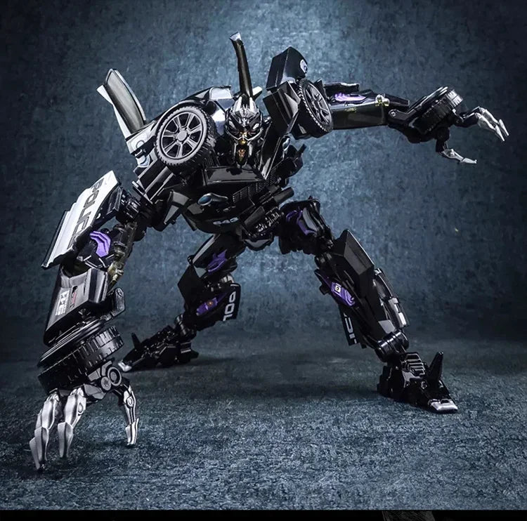 Figurina Transformers Barricade LS02 — Auto della Polizia Nera Modalità Combattimento