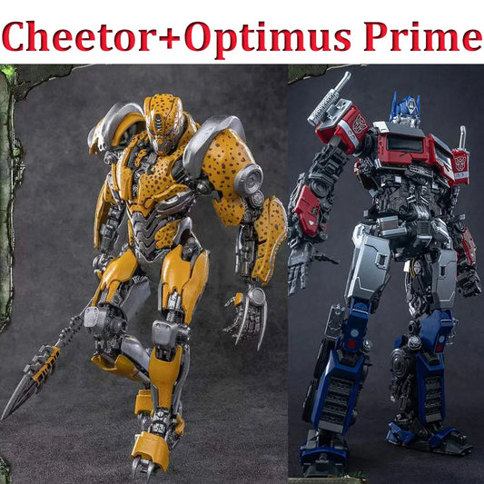 Duo di figurine Transformers Cheetor e Optimus Prime — Modello AMK Rise of the Beasts