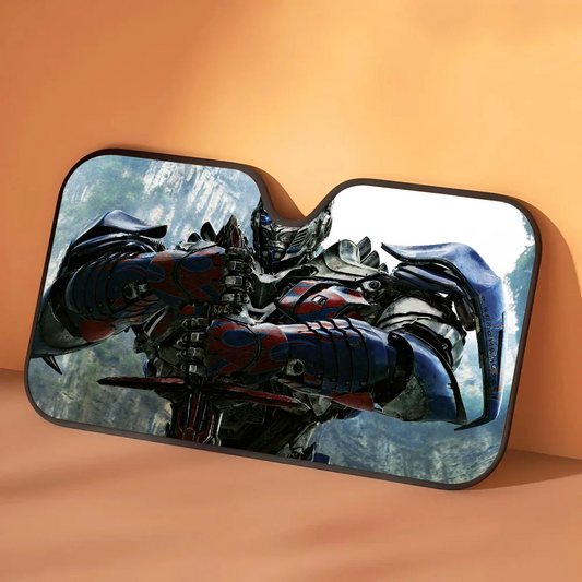 Parasole Transformers Optimus Prime Posizione di Combattimento — Protezione solare per auto, blu acciaio