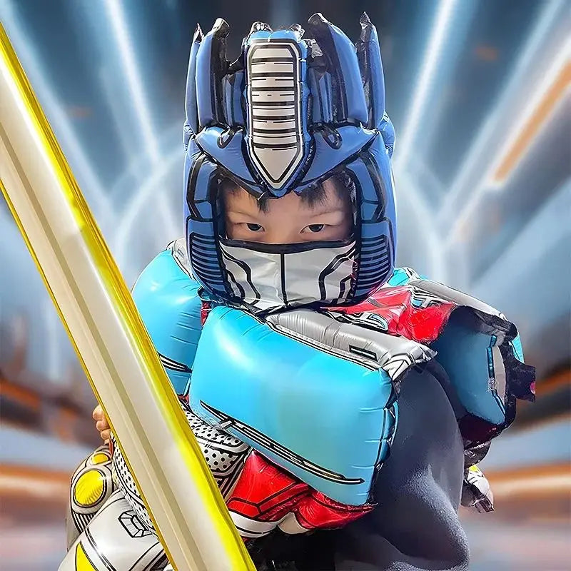 Déguisement Gonflable Transformers Enfant — Armure avec Masque et Épée