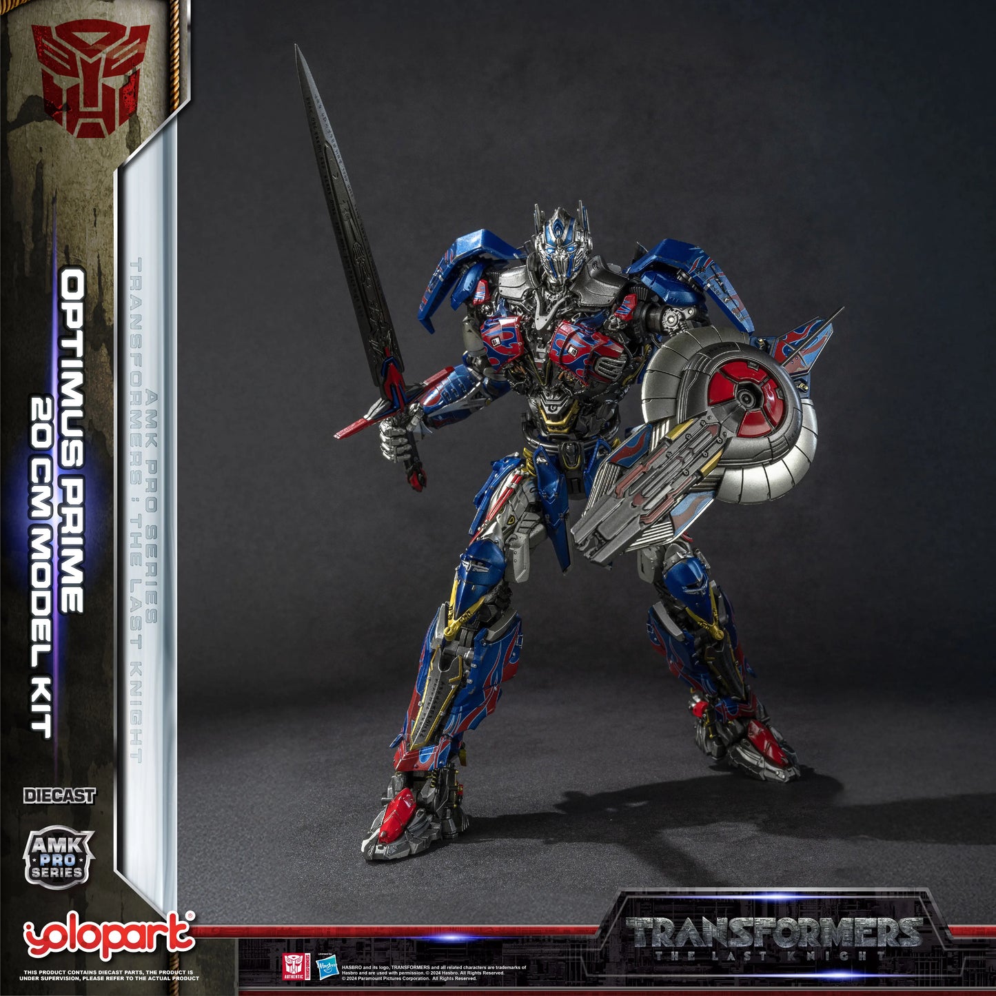 Modellino Transformers Optimus Prime — Kit YOLOPARK The Last Knight da Assemblare 20cm