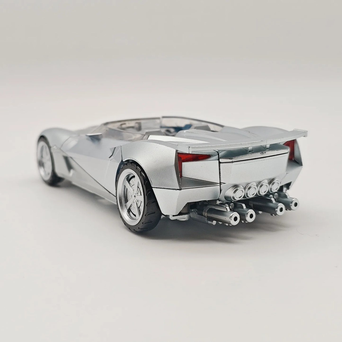Figurina Transformers Sideswipe War Dancer — Ballerino di Guerra Rosso e Argento
