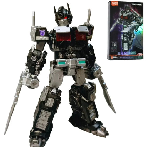 Figurina Transformers Nemesis Prime Blitzwing Beyond — Brick nero sagoma minacciosa