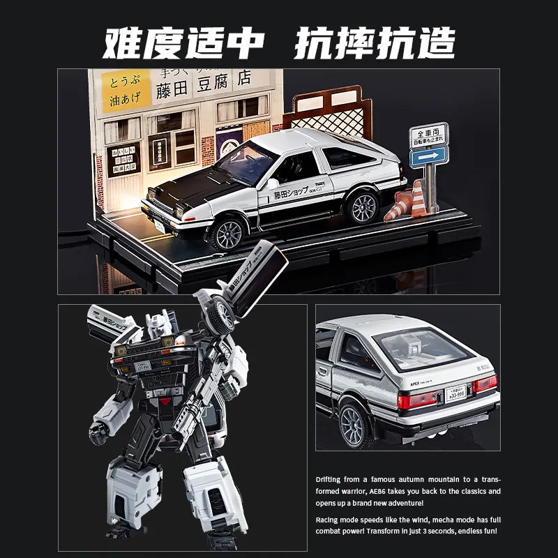 Figurina Transformers AE86 Initial D — Robot del Negozio di Tofu Edizione Deformata