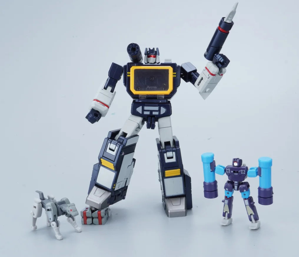 Figurina Transformers Soundwave Newage H21 — KO G1 con Cassetta Integrata Formato Compatto