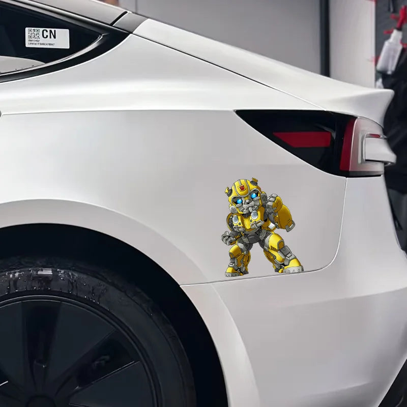 Adesivo Transformers Bumblebee UV — Decalcomania triangolare per finestrino dell'auto