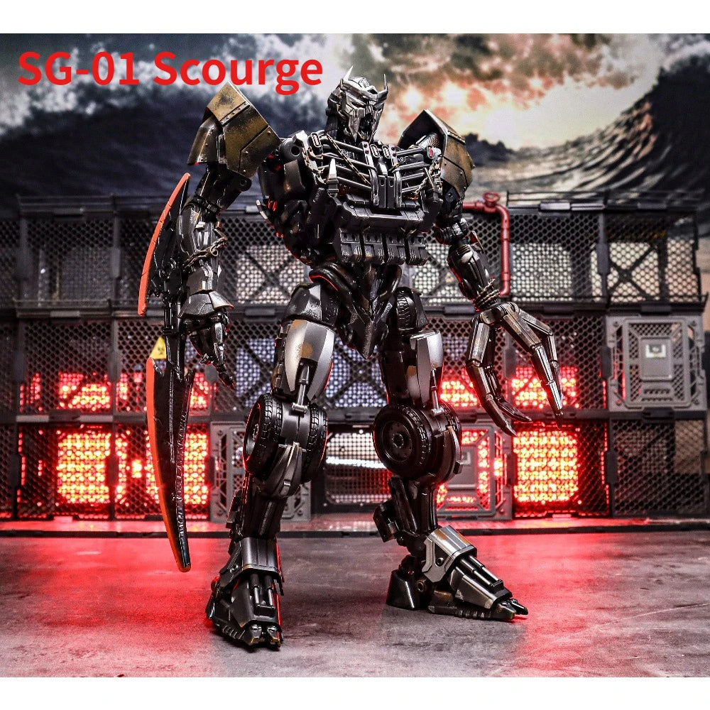 Figurina Transformers Scourge Grande scala 25cm — Lega luminosa Versione invecchiata