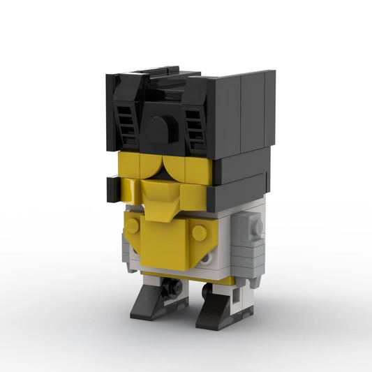 Figurina Transformers Groove — moto Protectobot in mattoncini neri e gialli
