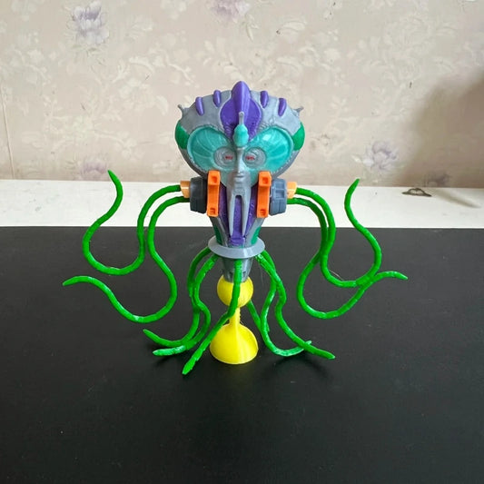 Busto Transformers Alieno Tentacolare Turchese e Viola — Creatura Cosmica