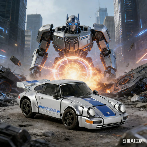 Figurina Transformers Mirage auto fantasma SS105 — CY-01 Rise of the Beasts argentata