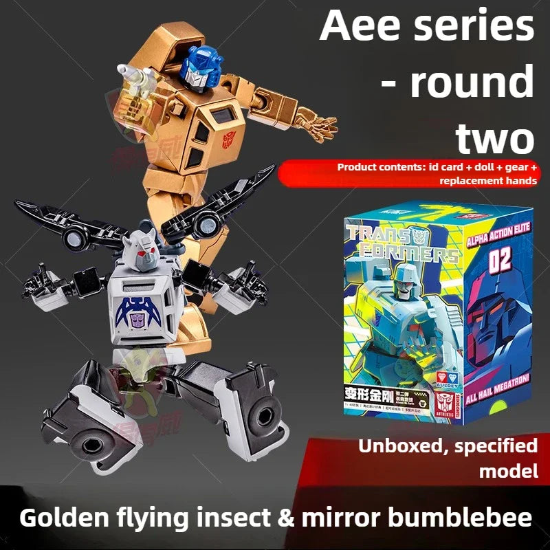 Duo di figurine Transformers Insecticon Dorato e Bumblebee Cromato — Edizione speciale AAE