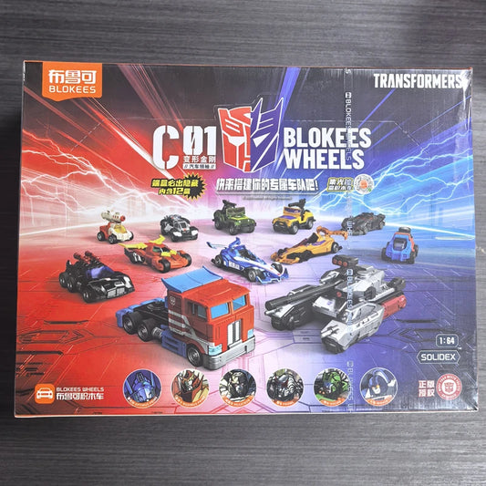 Set Transformers MINIQ Wheels — Dodici mini-veicoli, collezione completa