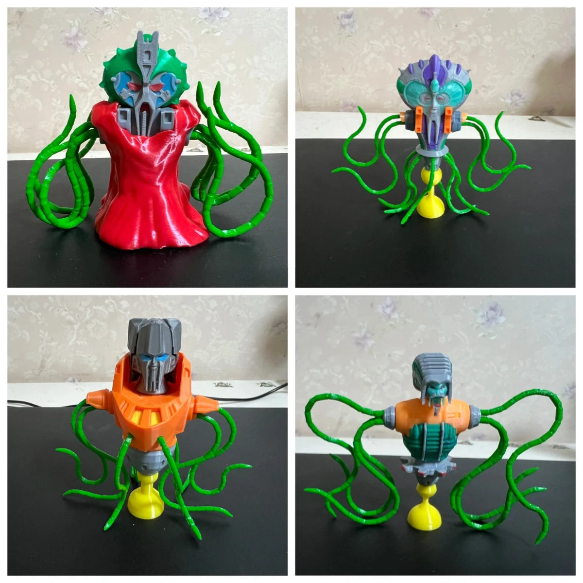 Busto Transformers Mostro dai tentacoli arancioni — Creatura dai cinque volti da collezione