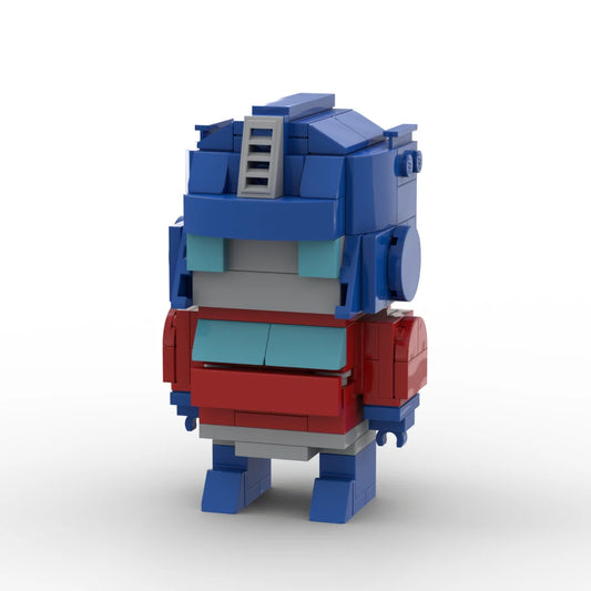 Action figure Transformers Orion Pax chibi — brick rosso e blu, busto del precursore