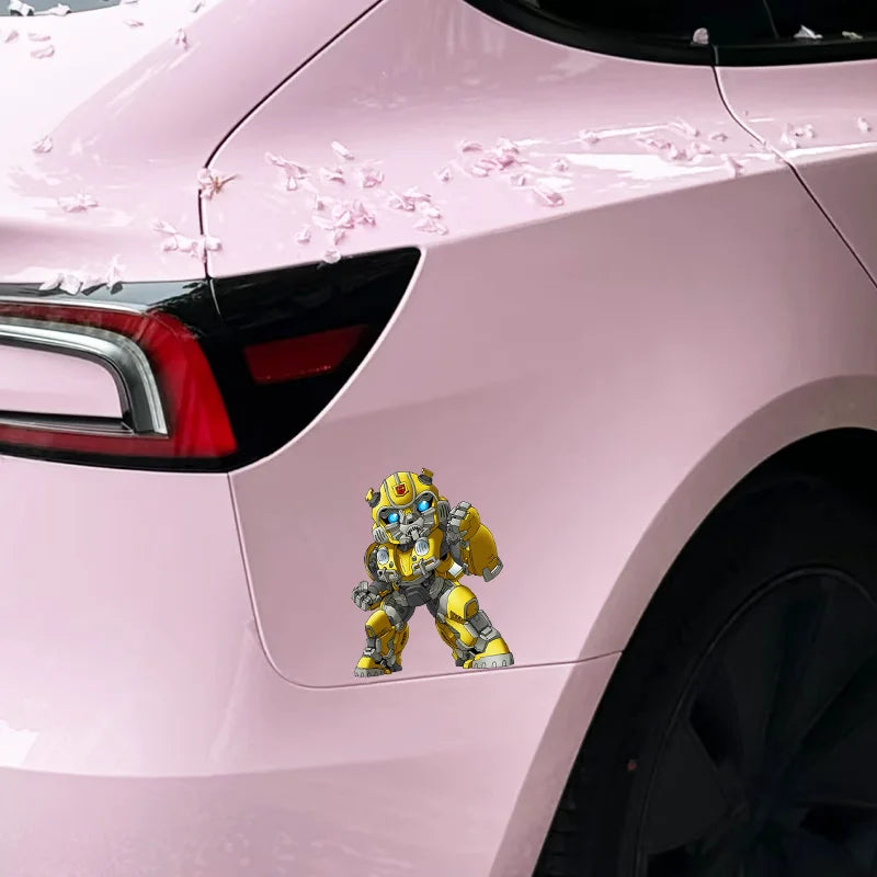 Adesivo Transformers Bumblebee UV — Decalcomania triangolare per finestrino dell'auto
