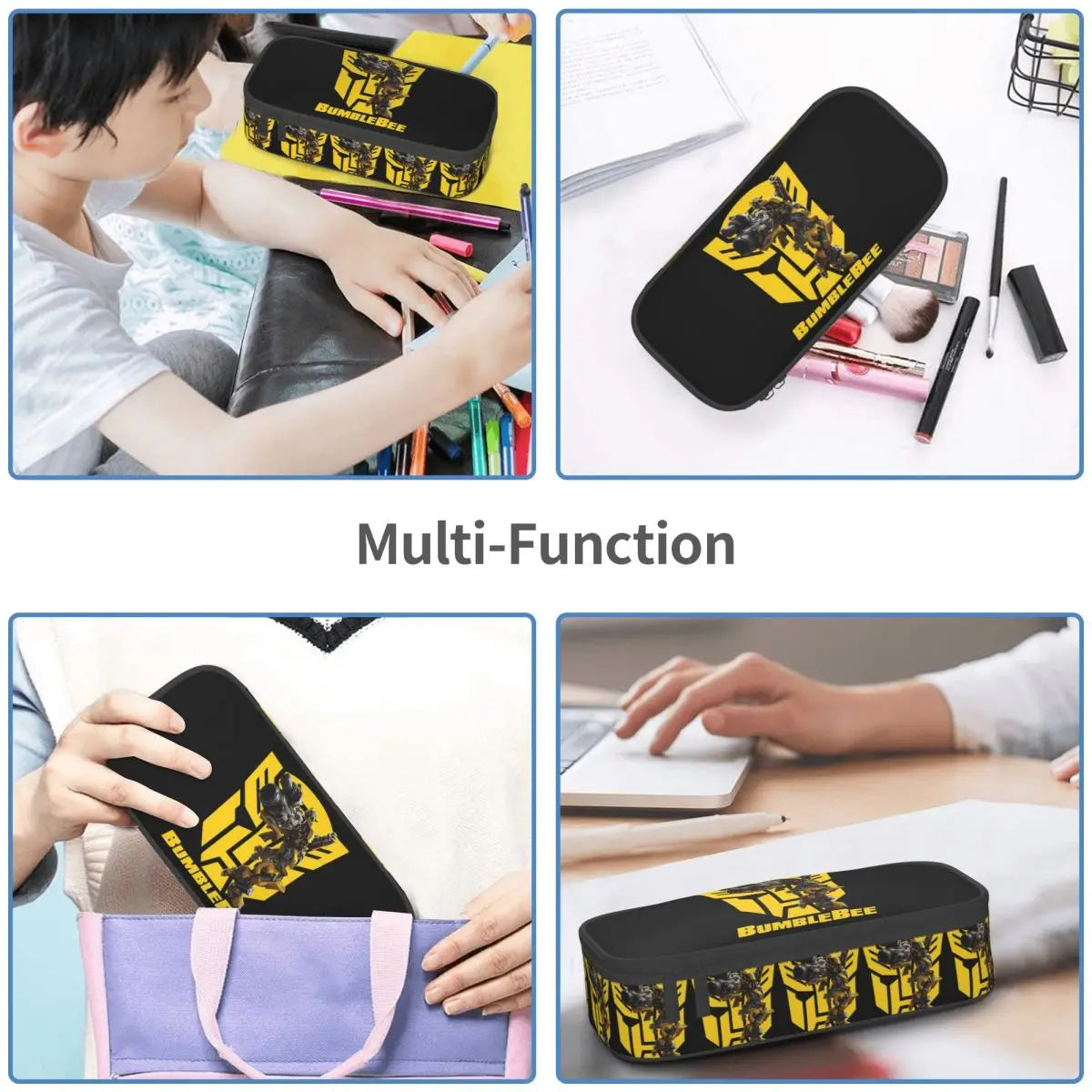 Astuccio Transformers - Autobots con fodera blu e righe