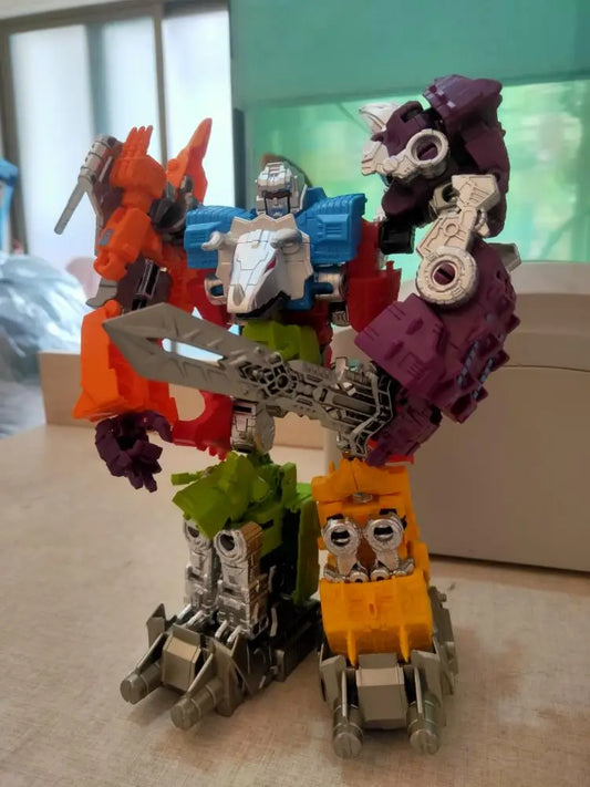 Figurina Transformers Dinoking Photo Réelle — Colorazione rossa e viola senza confezione