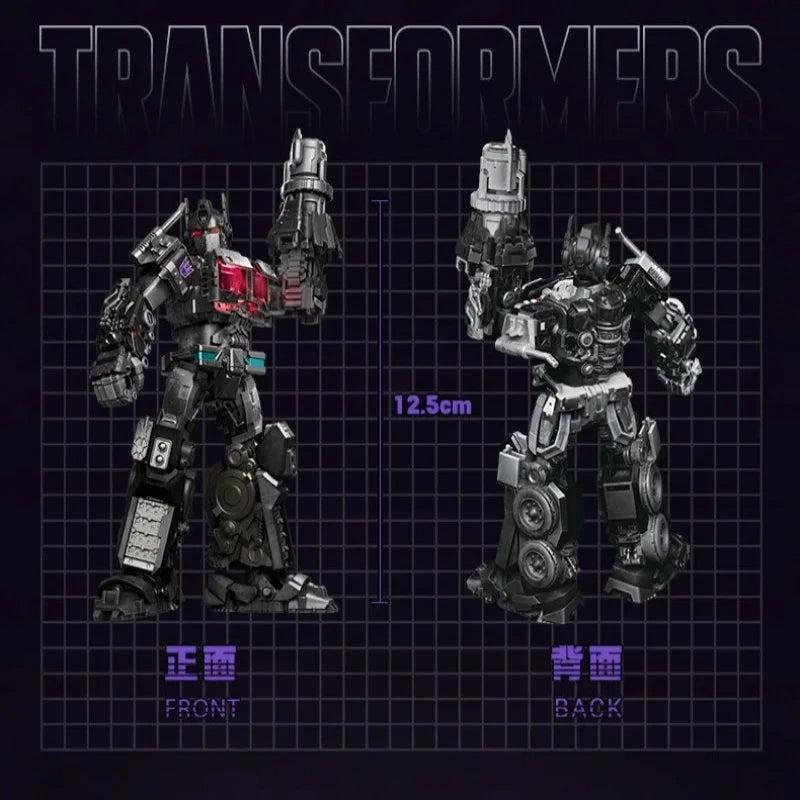Figurina Transformers Nemesis Prime Blokees Beyond — Assemblaggio Movie 7 con sagoma nera