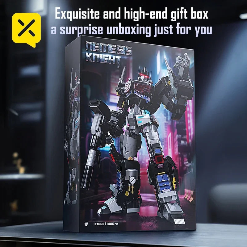 Mattoncini Transformers Nemesis Knight — Costruzione di Optimus Prime oscuro da 1886 pezzi