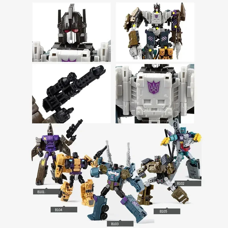 Figurina Transformers Bruticus HaiZhiXing — Combinatore KO completo di cinque robot