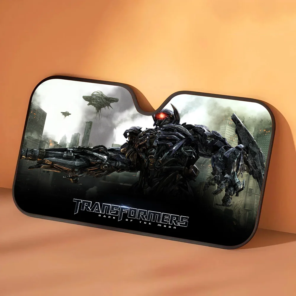 Parasole Transformers Logo di Battaglia con Sagome — Protezione solare per auto, edizione grigia