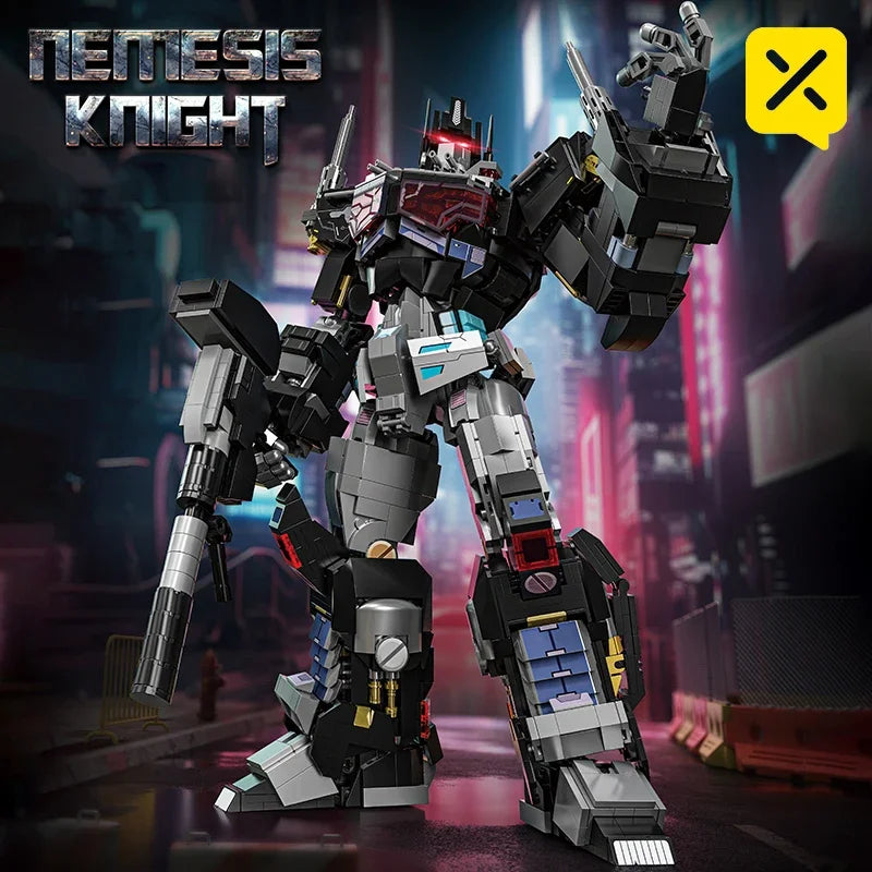Mattoncini Transformers Nemesis Knight — Costruzione di Optimus Prime oscuro da 1886 pezzi