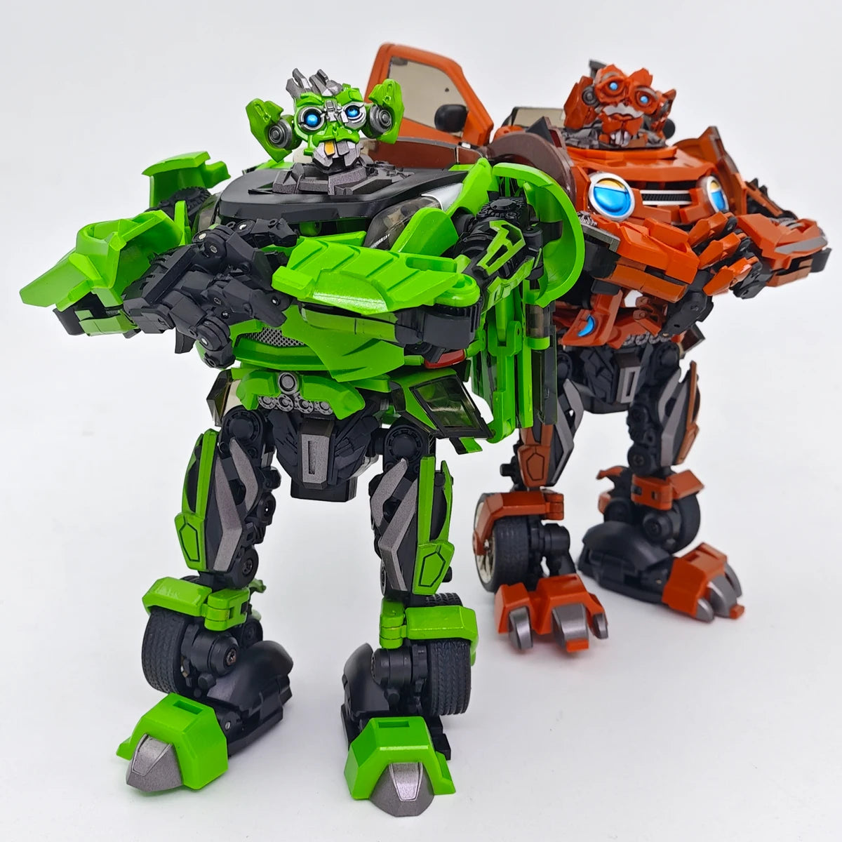Figurine Transformers Skids e Mudflap — Duo di Gemelli Verdi Dumb Unique Toys