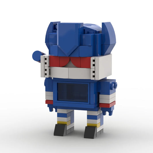 Figurina Transformers Soundwave 2.0 — mattoncino blu e bianco, nuova posa