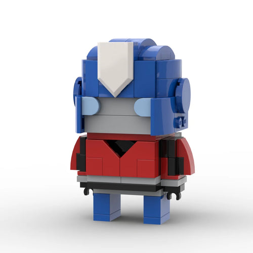 Figurina Transformers Orion Pax Edizione One Chibi — Brick Blu Navy Lancia Lunga