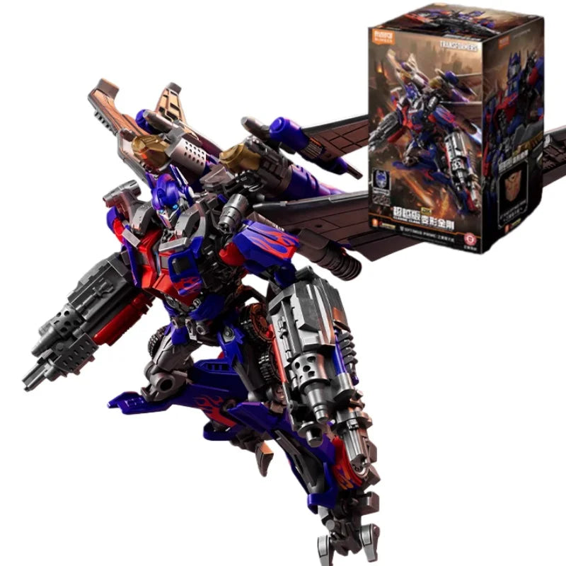 Figurina Transformers Optimus Prime con zaino alato — Kit di decollo Blitzwing in mattoncini rossi e blu