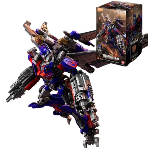 Figurina Transformers Optimus Prime con zaino alato — Kit di decollo Blitzwing in mattoncini rossi e blu