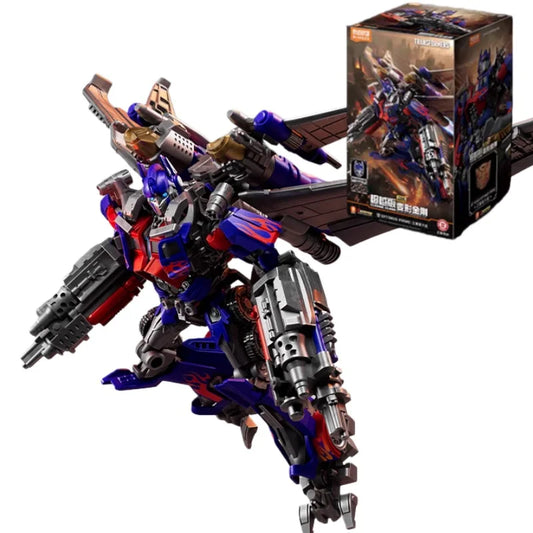 Figurina Transformers Optimus Prime con zaino alato — Kit di decollo Blitzwing in mattoncini rossi e blu