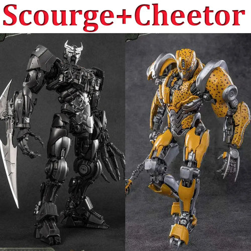 Coppia di statuette Transformers Scourge e Cheetor — Caccia al Predatore AMK
