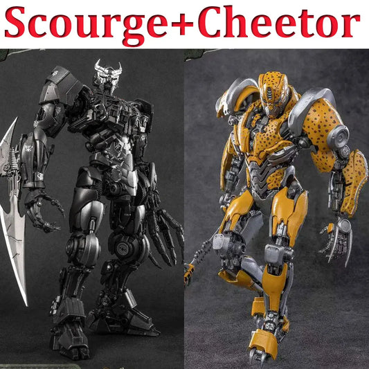 Coppia di statuette Transformers Scourge e Cheetor — Caccia al Predatore AMK
