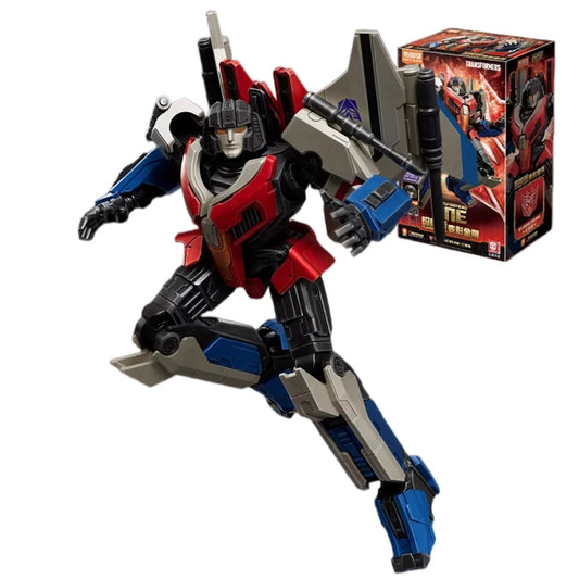 Figurina Transformers Starscream Origine ONE Blitzwing — Mattoncini grigi e rossi, giovane aviatore