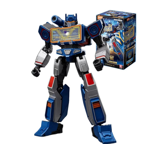 Figurina Transformers Soundwave Origine ONE Blitzwing — Mattoncini blu ardesia, spia con cassetta