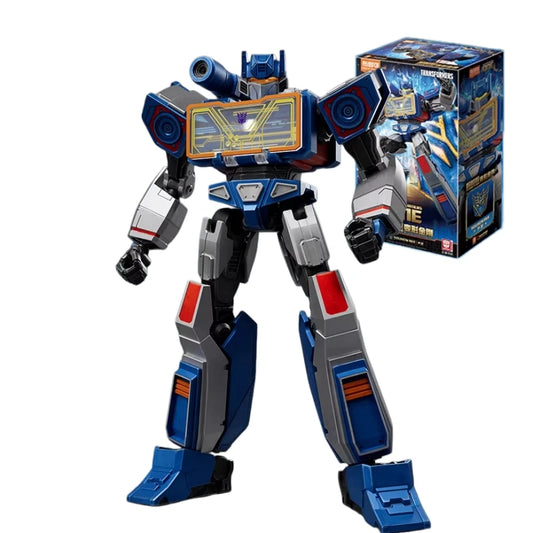 Figurina Transformers Soundwave Origine ONE Blitzwing — Mattoncini blu ardesia, spia con cassetta