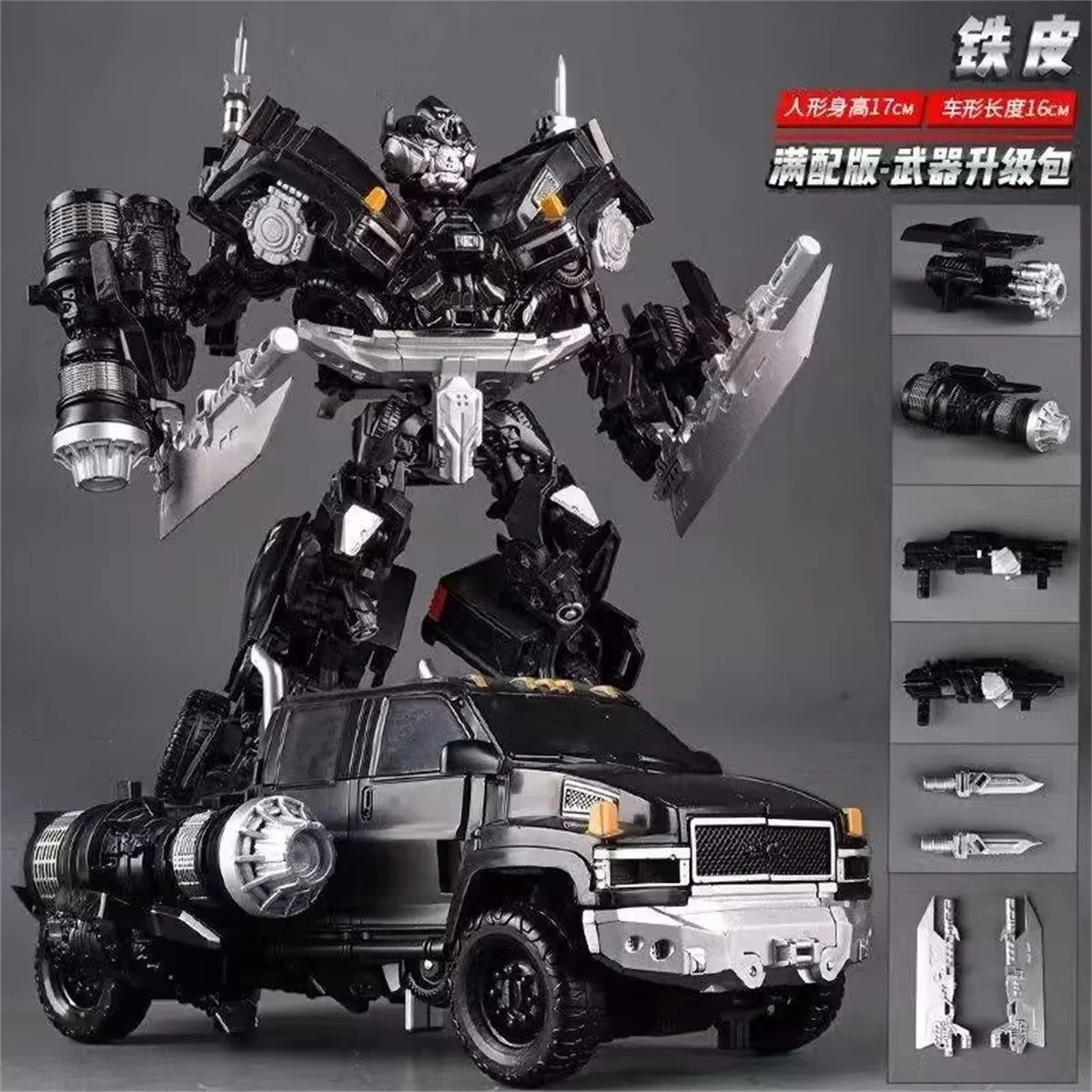 Figurina Transformers Ironhide Weapon Master — Finitura argentata Edizione Pioniere