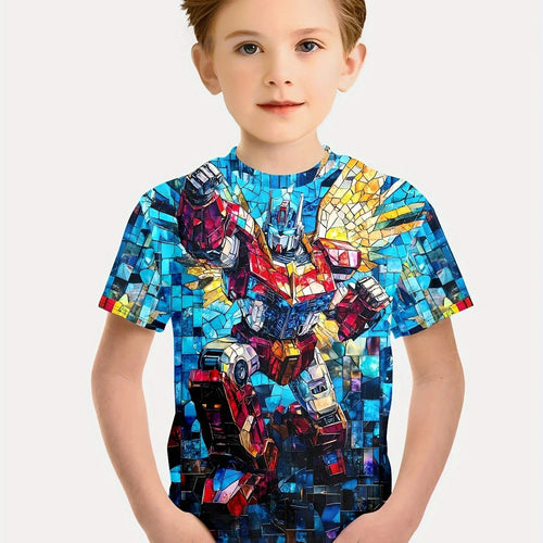 T-Shirt Transformers Optimus Tetris