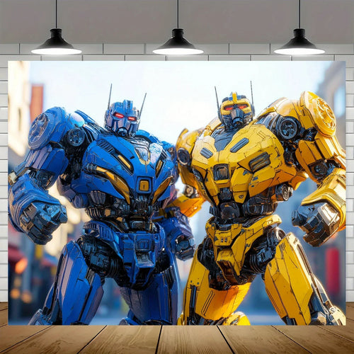 Poster Transformers - Bleu & Jaune Duo