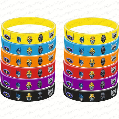Lot 12 Bracelets Transformers - Logos